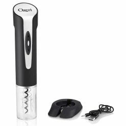 Prestige II Cordless Electric Wine Bottle Opener with Foil Cutter by Ozeri -Bar Accessories Sales ozeri wine openers ow011a 44 1000