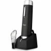 Prestige Electric Wine Bottle Opener with Aerating Pourer, Foil Cutter and Elegant Recharging Stand by Ozeri