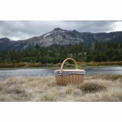 Country Blue Wood Picnic Basket by Picnic Time -Bar Accessories Sales picnic time wine totes 138 00 211 000 0 fa 1000