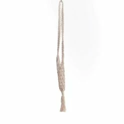 Ivory Macrame Water Bottle Holder by Primitive Planters