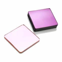 Mirrored Glass Purple Coasters (4-Pieces) by Mascot Hardware