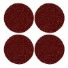 Shimmer Crimson Red Polyester Coasters 4-Piece Set by Unbranded