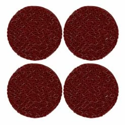 Shimmer Crimson Red Polyester Coasters 4-Piece Set by Unbranded