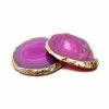 Pink and Gold Agate Coasters (Set of 4) by Unbranded