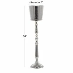 2-Bottle Silver Aluminum Traditional Wine Holder by Litton Lane -Bar Accessories Sales silver litton lane ice buckets 041103 76 1000