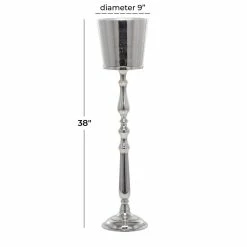 2-Bottle Silver Aluminum Traditional Wine Holder by Litton Lane -Bar Accessories Sales silver litton lane ice buckets 041103 c3 1000
