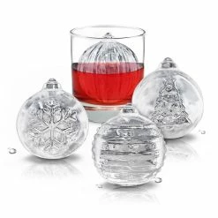 Christmas Ornament Ice Molds, Set of 4, for Making Festive, Slow-Melting Drink Ice by Spectrum -Bar Accessories Sales spectrum ice trays 22054 999 44 1000