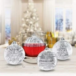 Christmas Ornament Ice Molds, Set of 4, for Making Festive, Slow-Melting Drink Ice by Spectrum -Bar Accessories Sales spectrum ice trays 22054 999 fa 1000