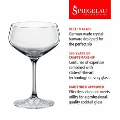8.3 oz. Coupette Glass Cocktail Coupes, European Lead-Free Crystal, Holds (Set of 4) by Spiegelau -Bar Accessories Sales spiegelau cocktail sets 4500174 4f 1000