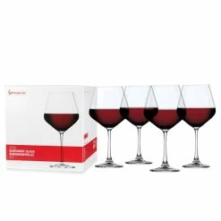 22.6 oz. Burgundy Wine Glasses European-Made Lead-Free Crystal, Classic Stemmed, Dishwasher Safe, Gift Set (Set of 4) by Spiegelau