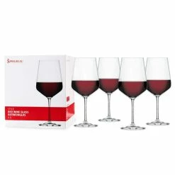 22.6 oz. Burgundy Wine Glasses European-Made Lead-Free Crystal, Classic Stemmed, Dishwasher Safe, Gift Set (Set of 4) by Spiegelau