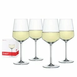 15.5 oz. White Wine Glasses European-Made Lead-Free Crystal, Classic Stemmed, Dishwasher Safe, Gift Set (Set of 4) by Spiegelau