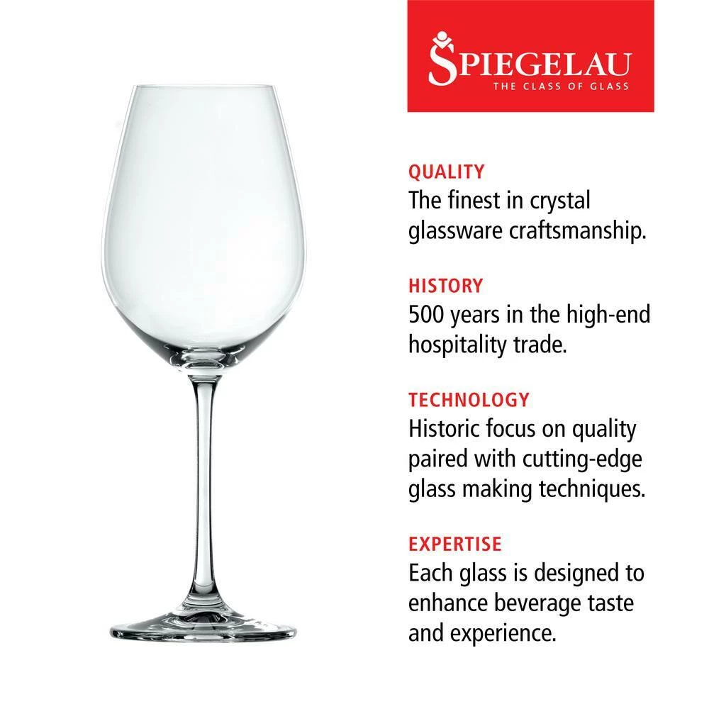 19.4 oz. Red Wine Glasses European-Made Lead-Free Crystal, Classic Stemmed, Dishwasher Safe (Set of 4) by Spiegelau 2 19.4 oz. Red Wine Glasses European-Made Lead-Free Crystal, Classic Stemmed, Dishwasher Safe (Set of 4) by Spiegelau - Image 2