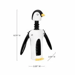 8.25 in. Zoo Kingsley Winged Penguin Corkscrew Soft-Touch Wine Bottle Cork Opener by TrueZoo -Bar Accessories Sales truezoo cocktail sets 2960 4f 1000
