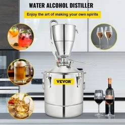 Water Alcohol Distiller 8 Gal. 304 Stainless Steel Still Oxygen-Free Steaming Home Distillery Kit for Purer Whiskey by VEVOR -Bar Accessories Sales vevor cocktail sets dtzlqb30l110v90bbv1 c3 1000