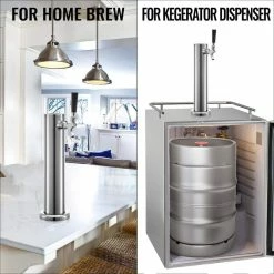 Beer Tower Stainless Steel Single Faucet Kegerator Tower 3 in. Dia. Column Beer Dispenser Tower With Hose, Wrench, Cover by VEVOR 12 Beer Tower Stainless Steel Single Faucet Kegerator Tower 3 in. Dia. Column Beer Dispenser Tower With Hose, Wrench, Cover by VEVOR -Bar Accessories Sales vevor cocktail sets pjzdtpjt000000001v0 44 1000