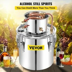 Alcohol Still 13.2 Gal. Capacity Stainless Steel Whiskey Distilling Kit with Build in Thermometer for DIY Alcohol Silver by VEVOR -Bar Accessories Sales vevor cocktail sets zlqdlntdbm50l0c7zv1 c3 1000