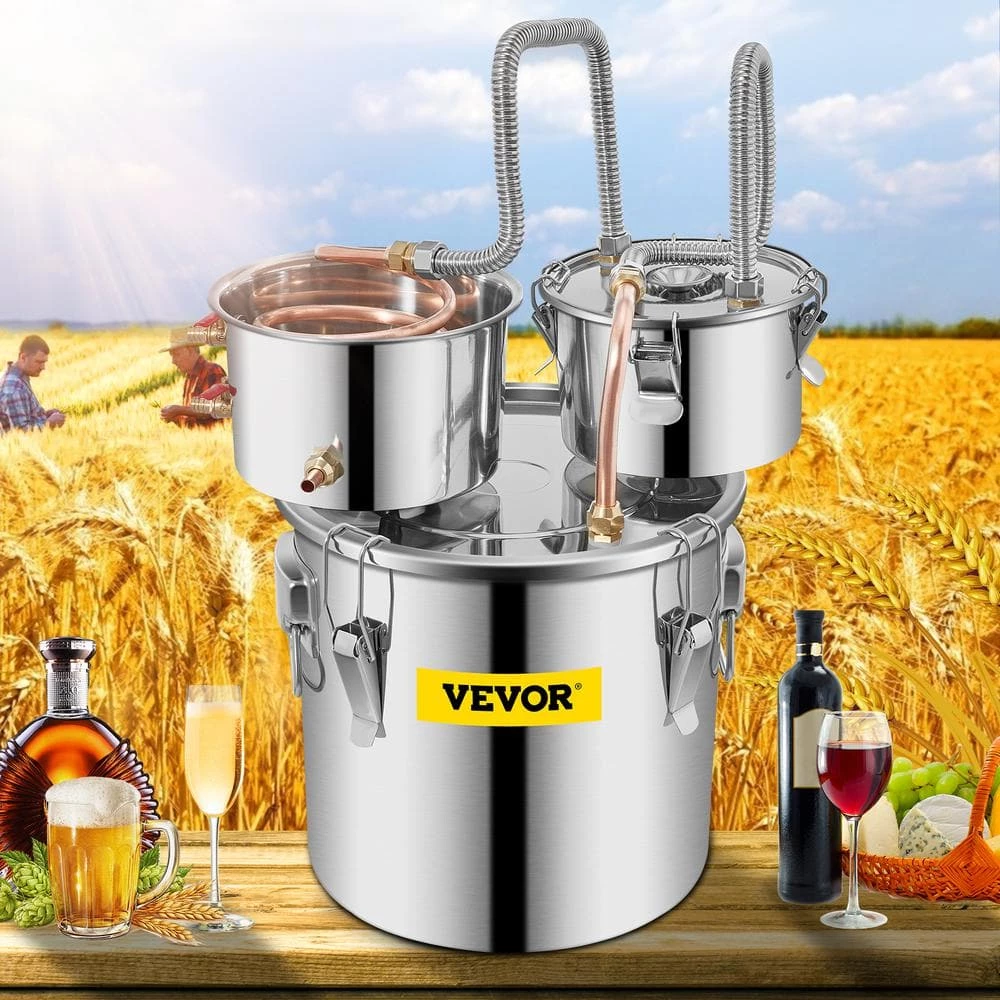 Alcohol Still 3 Gal. Stainless Steel Alcohol Distiller Home Brewing Kit with Copper Tube & Water Pump for DIY Whiskey by VEVOR 8 Alcohol Still 3 Gal. Stainless Steel Alcohol Distiller Home Brewing Kit with Copper Tube & Water Pump for DIY Whiskey by VEVOR - Image 8