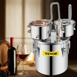 5 Gal. Alcohol Still 3 Pots Stainless Steel Home Brewing Kit with Circulating Pump & Build-in Thermometer for DIY Whisky by VEVOR -Bar Accessories Sales vevor cocktail sets zlsj5galslntzlqdbv1 31 1000