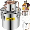 5 Gal. Alcohol Still Stainless Steel Water Alcohol Distiller Copper Tube Home Brewing Kit for DIY Whisky Wine Brandy by VEVOR
