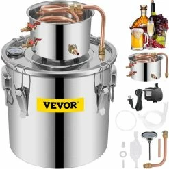 8 Gal. Stainless Steel Water Distiller Machine 120-Cup Build-in Thermometer Distillery Kit with Circulating Pump by VEVOR