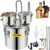 8 Gal. Alcohol Distiller Stainless Steel Double Thumper Keg Home Brewing Kit with Copper Tube and Water Pump by VEVOR