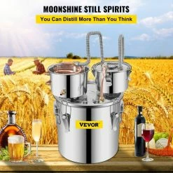 8 Gal. Alcohol Distiller Stainless Steel Double Thumper Keg Home Brewing Kit with Copper Tube and Water Pump by VEVOR -Bar Accessories Sales vevor cocktail sets zlsj8galslntzlqdbv1 c3 1000