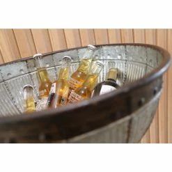 Galvanized Metal Beverage Cooler Tub with Stand by Vintiquewise -Bar Accessories Sales vintiquewise beverage tubs qi003289 fa 1000