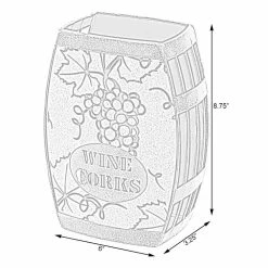 Vintage Decorative Metal Barrel Shaped Tabletop Countertop Wine Cork Holder by Vintiquewise -Bar Accessories Sales vintiquewise cocktail sets qi003566 fa 1000