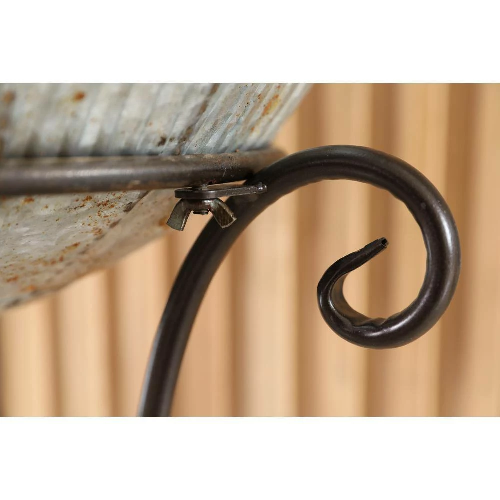 Galvanized Metal Standing Beverage Cooler Tub with Liner by Vintiquewise 5 Galvanized Metal Standing Beverage Cooler Tub with Liner by Vintiquewise - Image 5