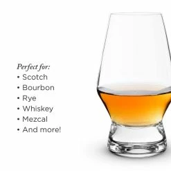 8 oz. Footed Crystal Scotch Glasses Lead-Free Premium Crystal, Scotch Glass Gift Set (Set of 2) by Viski -Bar Accessories Sales viski cocktail sets 4290 1f 1000