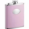 Daydream Pink Leather Stainless Steel Hip Flask by Visol