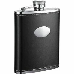 Eclipse Black Leather Hip Flask by Visol