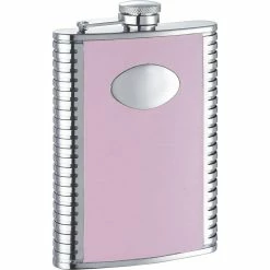 Supermodel Pink Leather Hip Flask by Visol
