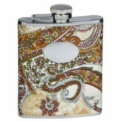 Floral Paisley Pattern Liquor Flask by Visol