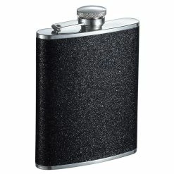 Stardust X Black Glitter Liquor Flask 6 oz. by Visol