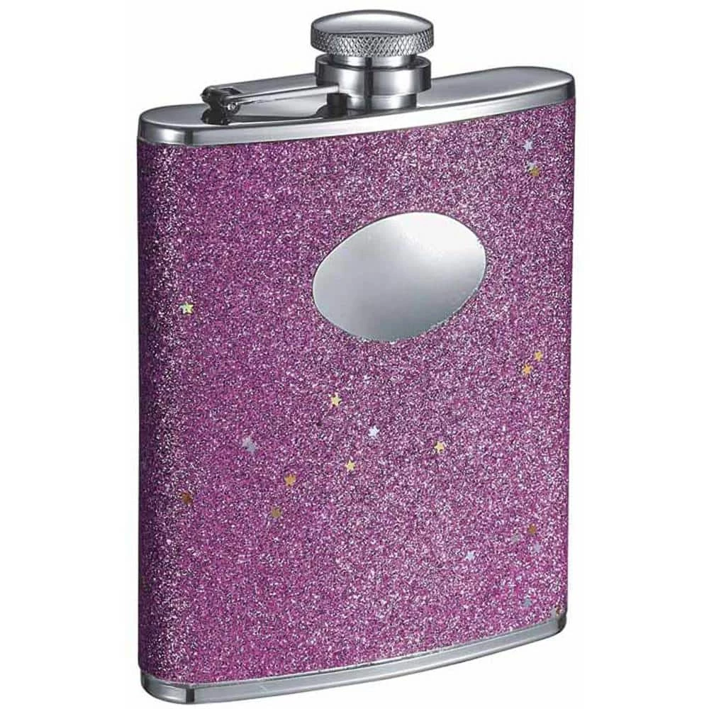 Carolina Lavender Glitter Liquor Flask by Visol 1 Carolina Lavender Glitter Liquor Flask by Visol