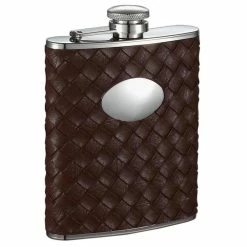 James Brown Weave Pattern Liquor Flask by Visol