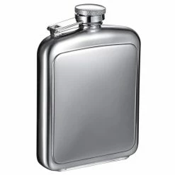 Vitak Polished and Brushed Metal 8 oz. Liquor Flask by Visol