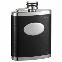 Joey Black and Stainless Steel Liquor Flask by Visol