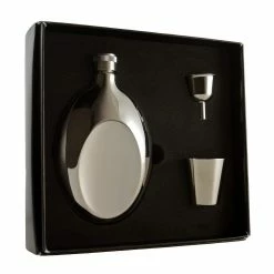 Winchester 6 oz. Polished Stainless Steel Flask Gift Set by Visol