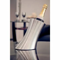 Raoul Stainless Steel Double Wall Wine and Champagne Chiller by Visol -Bar Accessories Sales visol wine chillers vac312 1f 1000