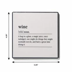 Definitions Set Of 4 Ceramic Coasters 4.25''D by American Atelier -Bar Accessories Sales whites american atelier coasters 1185331 44 1000