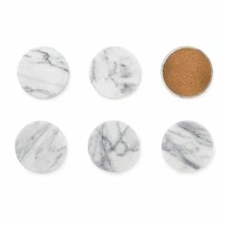 White Marble Coaster S/6 by Fox Run 10 White Marble Coaster S/6 by Fox Run -Bar Accessories Sales whites fox run coasters 48749 1f 1000