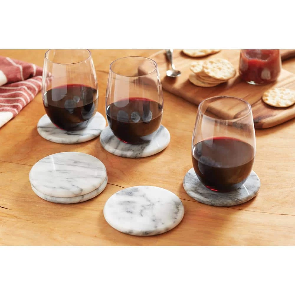 White Marble Coaster S/6 by Fox Run 7 White Marble Coaster S/6 by Fox Run - Image 7