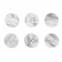 White Marble Coaster S/6 by Fox Run 12 White Marble Coaster S/6 by Fox Run -Bar Accessories Sales whites fox run coasters 48749 fa 1000