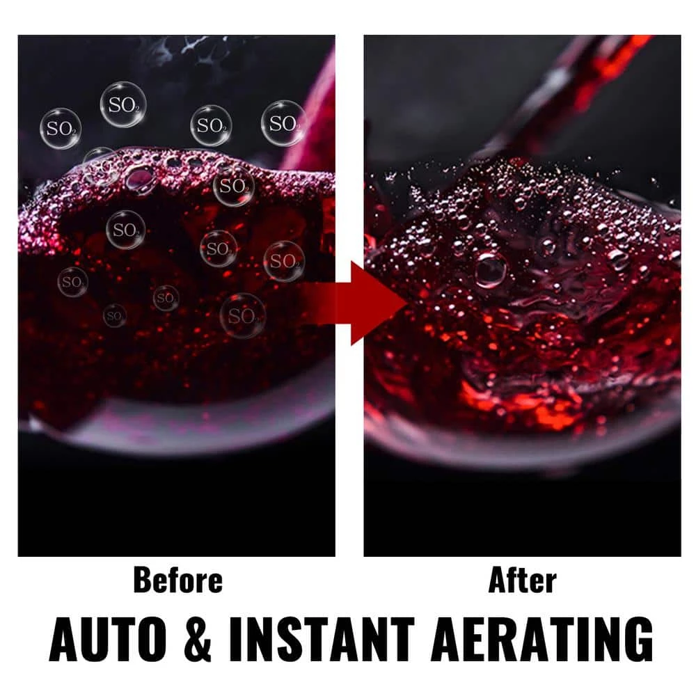 Electric Wine Dispenser Silver 1-Button Wine Aerator Dispenser Automatic Wine Aerator Electric Wine Decanter by VEVOR 3 Electric Wine Dispenser Silver 1-Button Wine Aerator Dispenser Automatic Wine Aerator Electric Wine Decanter by VEVOR - Image 3