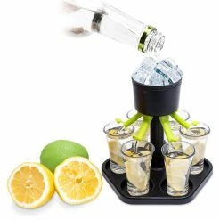 Plastic Liquor Shot Dispenser and Pourer Set with Individual Stoppers by Lexi Home 7 Plastic Liquor Shot Dispenser and Pourer Set with Individual Stoppers by Lexi Home -Bar Accessories Sales wine aerators lb5704 1f 1000