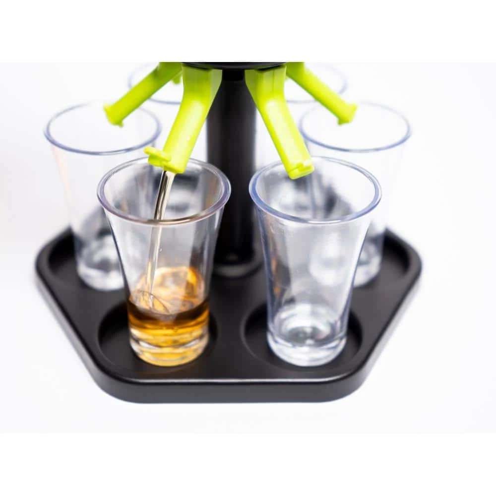 Plastic Liquor Shot Dispenser and Pourer Set with Individual Stoppers by Lexi Home 2 Plastic Liquor Shot Dispenser and Pourer Set with Individual Stoppers by Lexi Home - Image 2