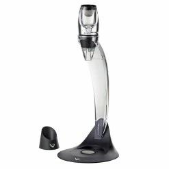 V1071 Deluxe Essential Red Pourer and Decanter Tower Stand Set by VINTURI